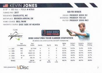 2022 Disc Golf Pro Tour #7 Kevin Jones Back